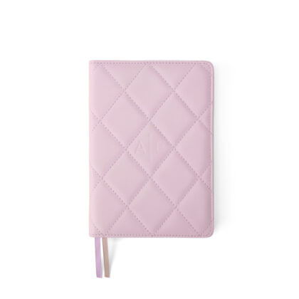 Atelier Eugénie A5 notebook with padded PU cover in lilac pink front view