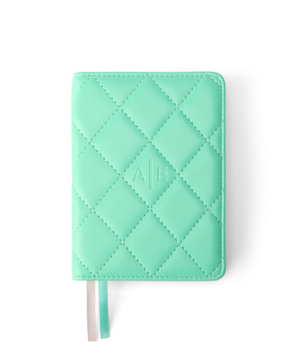 Atelier Eugénie small A6 notebook with padded PU cover in bright mint